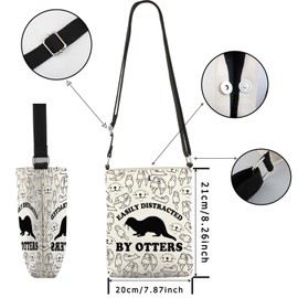 WCGXKO Otter Themed Crossbody Bag Sea Otter Gift Sea Animals Gift for Otter Lover (Otter Cro CA)