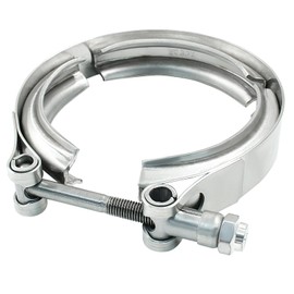 Jiozermi 1.75 Inch V Band Clamp with Flange Male Female Stainless Steel for Turbo Exhaust Down pipes Flange Kit Racing Ford Pickup Truck Exchange Exhaust Accessories