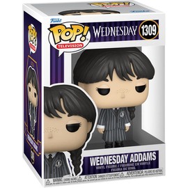 POP Wednesday - Wednesday Addams Funko Vinyl Figure (Bundled with Compatible Box Protector Case), Multicolor, 3.75 inches