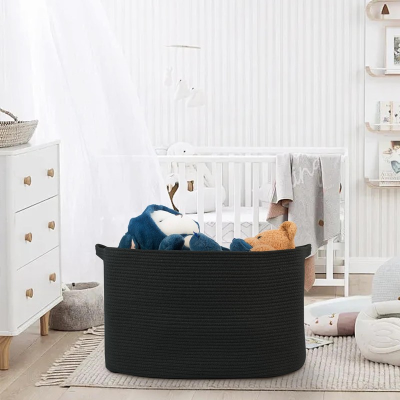 MEGASKET Extra Large Rectangle Storage Basket, 23.6" x 17" x