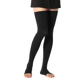 Fukusuke Super Support Nighttime Socks, 1 Pair Set, Women's, Black