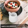 Ciieeo 4pcs Mini White Ceramic Creamer, Small Milk Creamer Pitcher