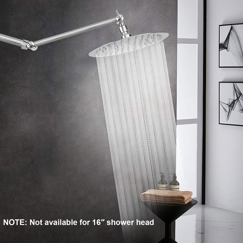 NearMoon Adjustable Shower Arm Universal Connection, Extension Arm, Adjust Angle