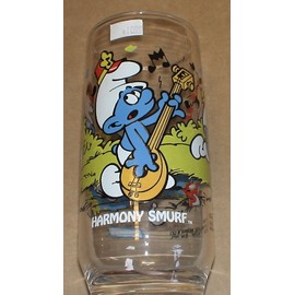 The Smurfs Harmony Smurf Vintage Drinking Glass