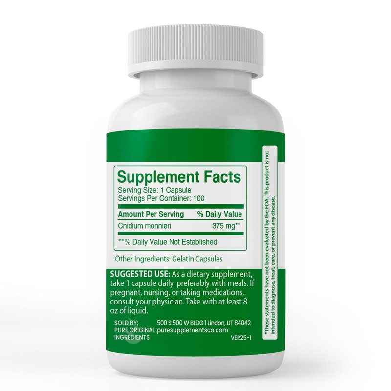 Pure Original Ingredients Cnidium Monnieri, (100 Capsules) Always Pure, No
