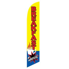 Breakfast Special Feather Banner Swooper Flag, Replacement Flag Only