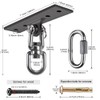 Dolibest Heavy Bag Hanger,Wall Ceiling Mount Hook with a Carabiner