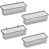 Warmfill Large Wall Basket, 4 Pack Metal Black Hanging Wire
