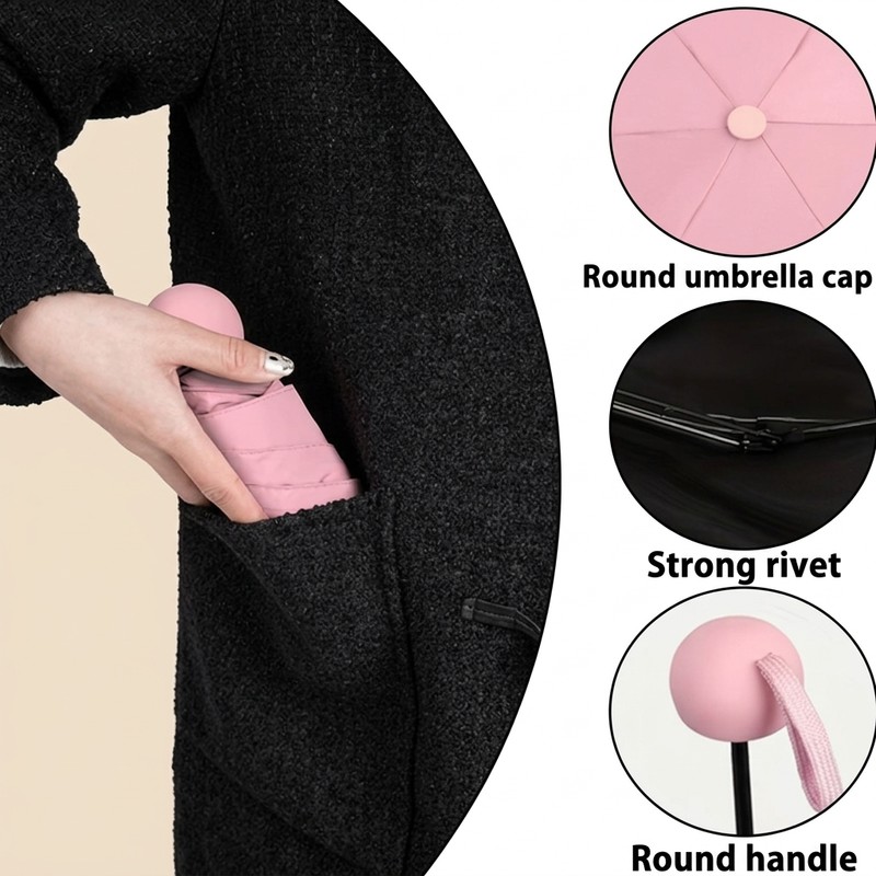 Mini UV Protection Umbrella for Sunny and Rainy Days –