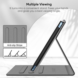 Fintie Case for Teclast P40HD / M40 Plus / P40S / P30S / P20S Tablet 10 Inch Multi-Angle Folio Protective Case with Pen Holder Document Slots, Black
