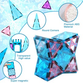 Magnetic Building Blocks Kid Boy Girl Toys Age 3-4, Magnetic Tiles Animal Set Toy for Kid Age 3 4 5 6 7 8 Learning Educational Construction Gift for 3+ Year Old Boy Girl