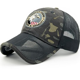 Loneshark Oversize XXL Mens Tactical Camo Baseball Caps Breathable Mesh Womens Patriotic Operator Camouflage Ball Hats