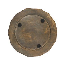 Elegant Hammered Metal Charger Plate with Scallop Edge (Set of 4)