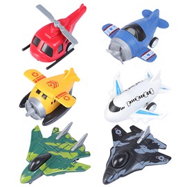 ZORVEXLYNX 6 Aeroplane Toys, Toy Aeroplane Set for Kids, Airplane Toys for 2-8 Year Olds, Helicopter Toy for Imaginative Play, Birthday Gift Idea
