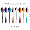 8 Pieces Coffee Spoons, Colorful Peanut Butter Spoons, Egg Stirring