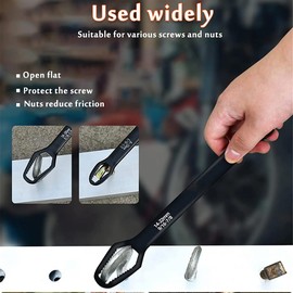 SAMADEX Double-Ended Adjustable Wrench - 5/16-7/8 Inch Multifunctional Universal Self-Tightening Wrench - Perfect for Home Improvement, Plumbing, Mechanics Handy Tool Set Addition (160mm)