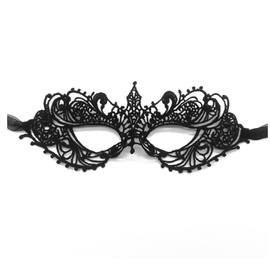 TFTSR Masquerade Masks for Women Couples & Men - Venetian Dress & Mardi Gras Mask in Gold & Black Lace Adults Party Costume