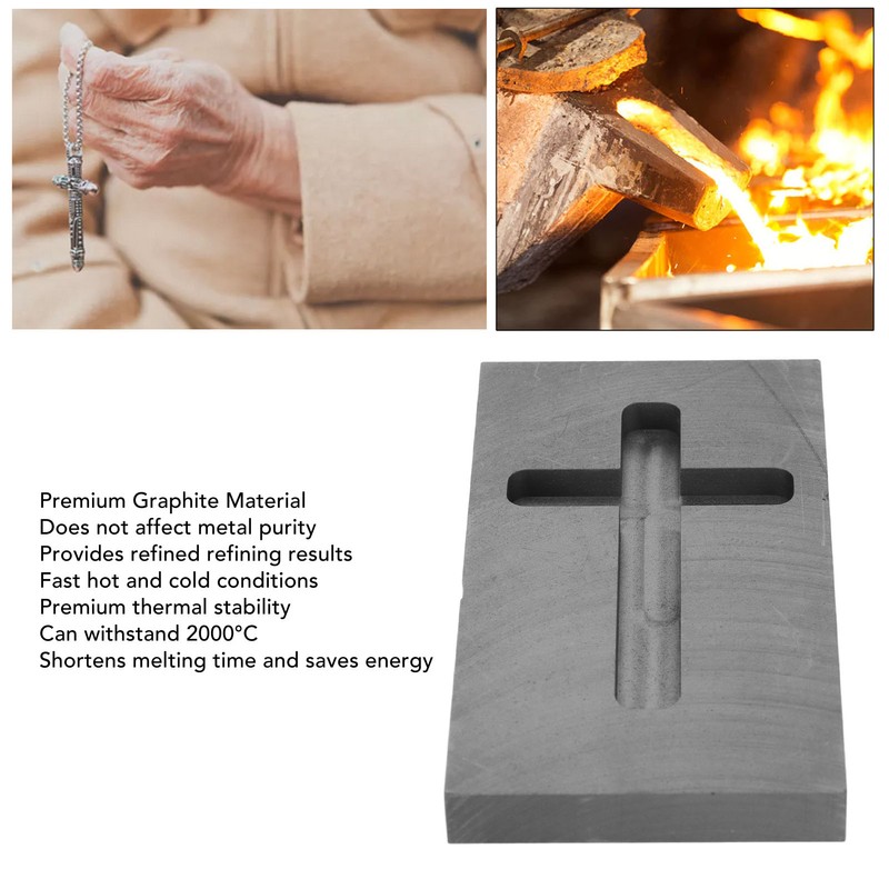 Cross Graphite Ingot Mold High Purity Prevent Corrosion Metal Casting