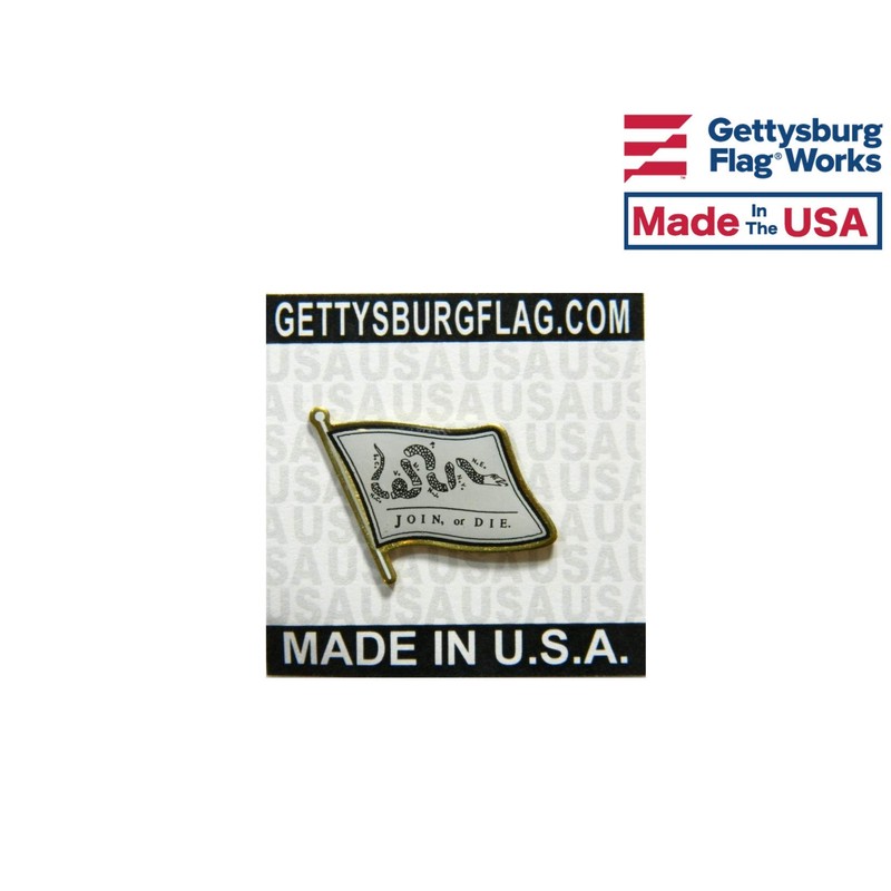 Join or Die Waving Flag Lapel Pin - Proudly Made