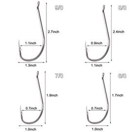 Octopus Beak Fishing Hooks - 100pcs Suicide Bait Fishing Hooks Stainless Steel Big Game Fishhooks