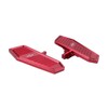 PJMTCUSTOM Red Rider's Passenger's Mini Floorboards with Male Mount Fits