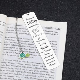 Cute Bookmark Gifts for Turtle Lover, Turtle Gifts for Adults, Inspirational Bookmark Gifts for Women, Valentines Day Gifts for Women Book Marks for Reading Women Anniversary Birthday Gifts for Women