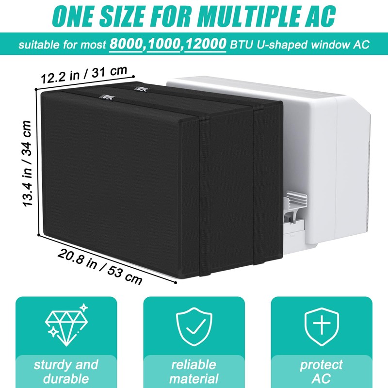 3 Layer U Shaped AC Cover for Midea, Windspeed 20.8"L