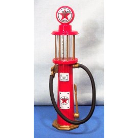 Texaco ~ Miniature Die Cast Gravity Gas Pump 1920’s Texaco Star Logo Globe ~ Red