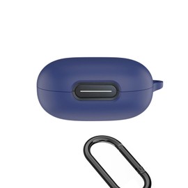 Keminsung case Compatible with soundcore Sport x20 Cover Wireless Earbuds Silicone Material Shockproof Unique Portable Protective Cover with Carabiner (Blue)