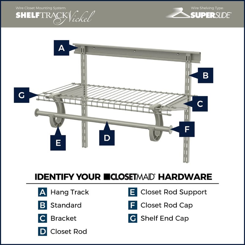 ClosetMaid SuperSlide Adjustable Hanging Closet Rod from 2 to 4