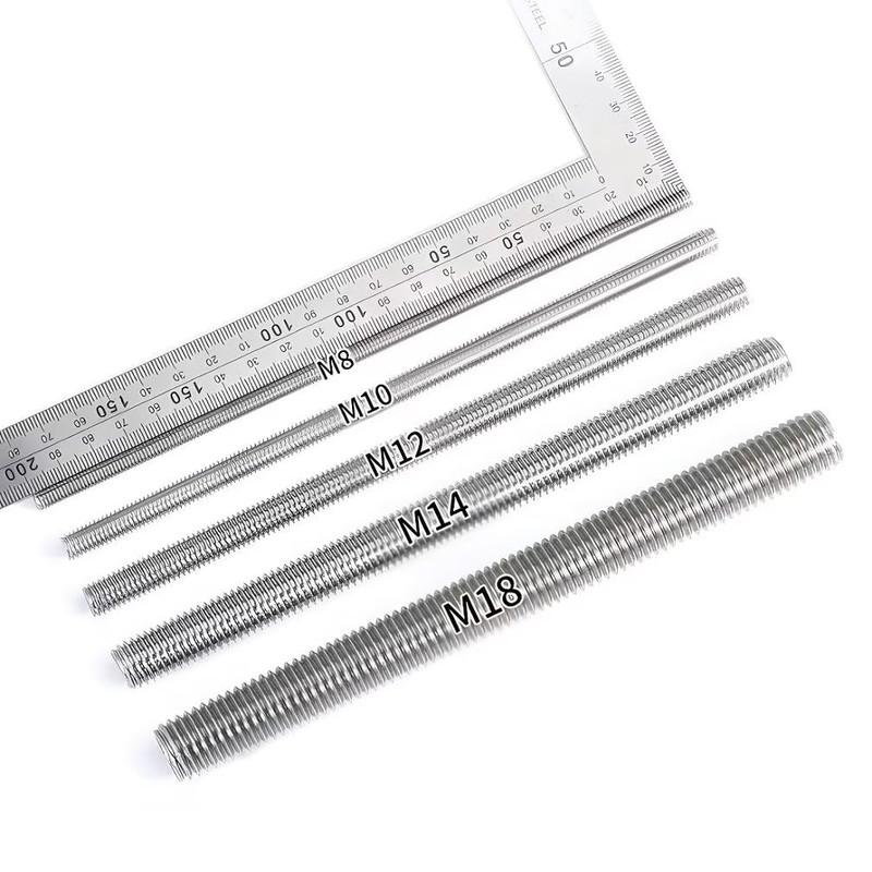 SYDARSYN Threaded Rods 304 Stainless Steel Full Thread Threaded Rod
