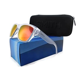 Smith New Smith CLARK Sunglasses | FFA-AO - Shiny Matte Crystal / Red Mirror Lens