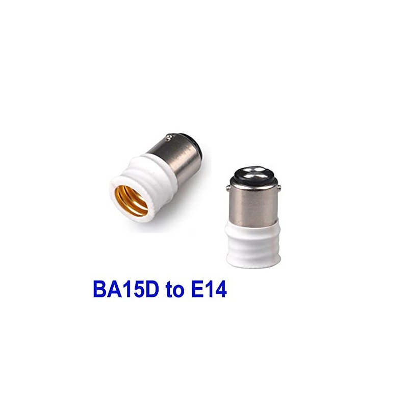 ShuoHui Pack of 4 B15/BA15D to E14 Adaptor Lamp Holder
