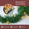 15.4ft Pre-Lit Christmas Garland with Lights – 50 LED Lighted