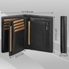 SkaTtesKai Men's Leather Wallet with RFID Protection Large with Coin