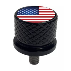 Kustom Cycle Parts American Flag Large Knurled Seat Bolt / Screw For Harley Davidson 1996-2023+