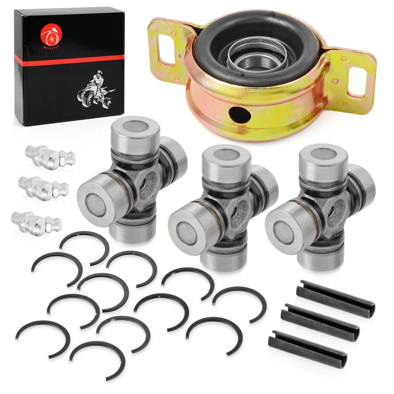 Front Rear Propeller Shaft Bearing Carrier & u-joint For Polaris