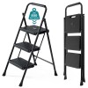 2Step Ladder Folding Stool with Wide Anti-Slip Pedal,Lightwei