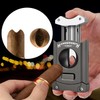 Hammersmith Beast V-Cut Cigar Cutter with Built-in Pull-Out 8mm Punch