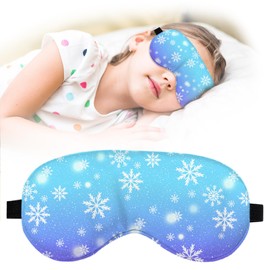 Sleep Mask for Kids,Cute Cartoon Sleep Mask for Girls and Boys,with Soft and Smooth Adjustable Strap,Ice and Snow