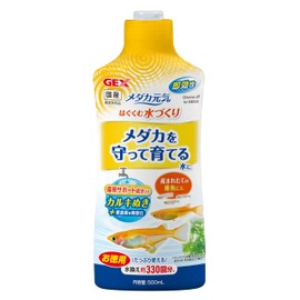 GEX Medaka Genki Nurture Water Creation with Measuring Cap, Chlorine-Free 500mL
