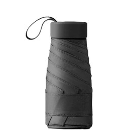 ViddVoom Compact Mini Umbrella for Purse - Lightweight, Pocket-Sized Travel Umbrella with Black UV Coating for Sun Protection, Milky Coffee