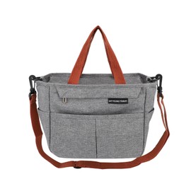 Lunch Bag 7L Large Capacity Aluminum Foil Insulated Waterproof Lunch Box Bag for Office and Outdoor Gray