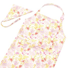 Colorful Candy Style LAURA ASHLEY Apron for Girls, Junior High School Students, Triangle Width Set, Cooking Practice, Fashionable, NC501630