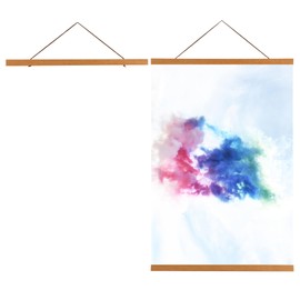 Medog Magnetic Poster Hanger Frame, 8“ Wide, Display Posters 8x10 8x12 8x18 Picture Frame, Teak Wood,Natural,1 Pack