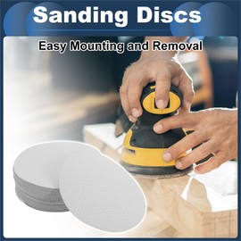 INFINAUTO Schleifscheiben, 7,09" 1000 Körnung Kfz-Reparatur Runde Klett-Schleifpapier Aluminiumoxid Weiß, 50 Stück