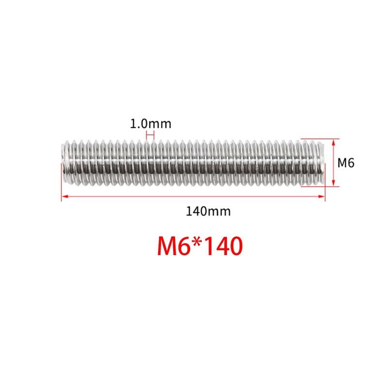 10pcs Steel Studding Threaded Bar Rod,Stainless Steel Threaded Rod Full