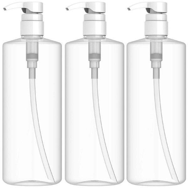 EZProUSA botellas vacías para champú de 32 oz, sin BPA, aptas para alimentos, botella de plástico PET rellenable sin resortes – para lociones, jabones, aceites, salsas, detergente para lavandería, paquete de 3