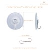 BEADNOVA Suction Cup Hooks 2.5 Inches Suction Cup Hook for