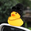 wonuu Car Rubber Duck, Yellow Duck Decoration Dashboard with Sun